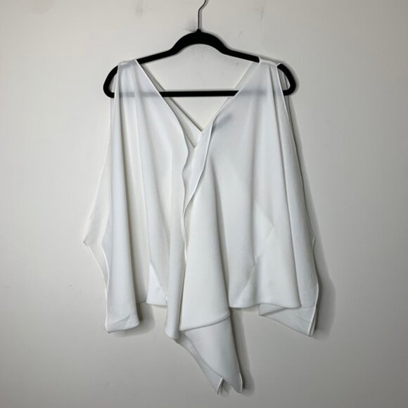 Sugarlips Blouse Top Tiered Flowy Top Off White Open Sleeve Y2k 2000s Size XS - Picture 6 of 16